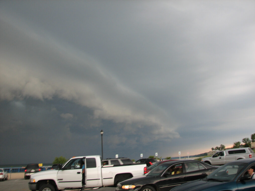 Shelf Cloud over Lake Michigan