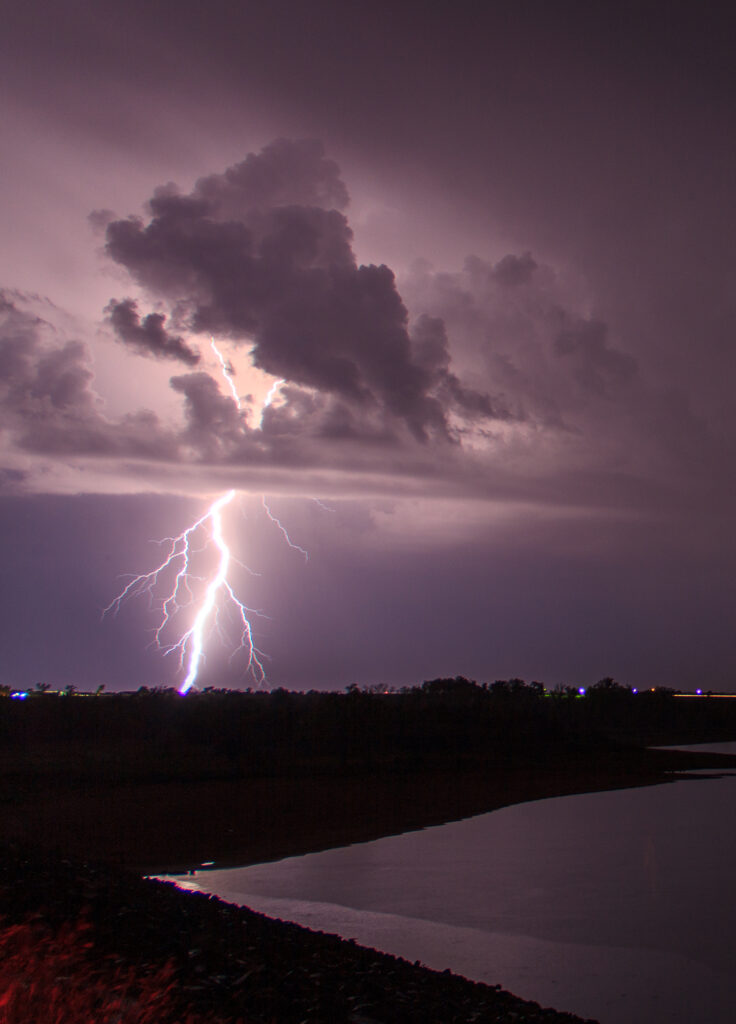 Lightning over Fort Cobb Lake