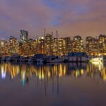 The Vancouver Skyline over the Vancouver Harbour from Stanley Park