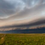 Photogenic shelf cloud south of Laverne, Oklahoma