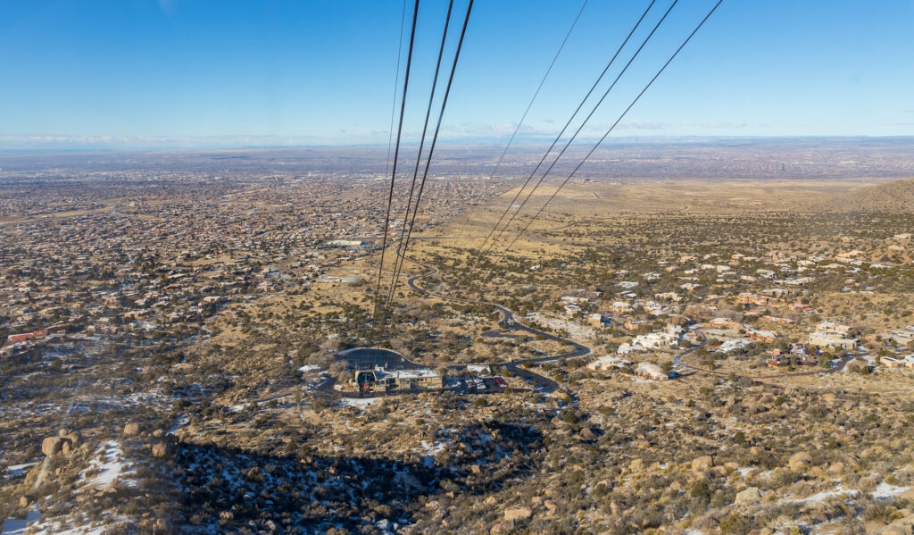 Departing Gound Level of Sandia Peak Tramway