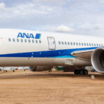 N787EX ANA Boeing 787 Dreamliner with some A-10s flying in the background