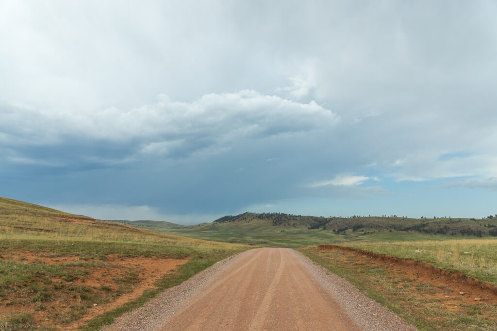 Deserted road in South Dakota