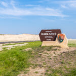 The Entering Badlands National Park sign on SD44