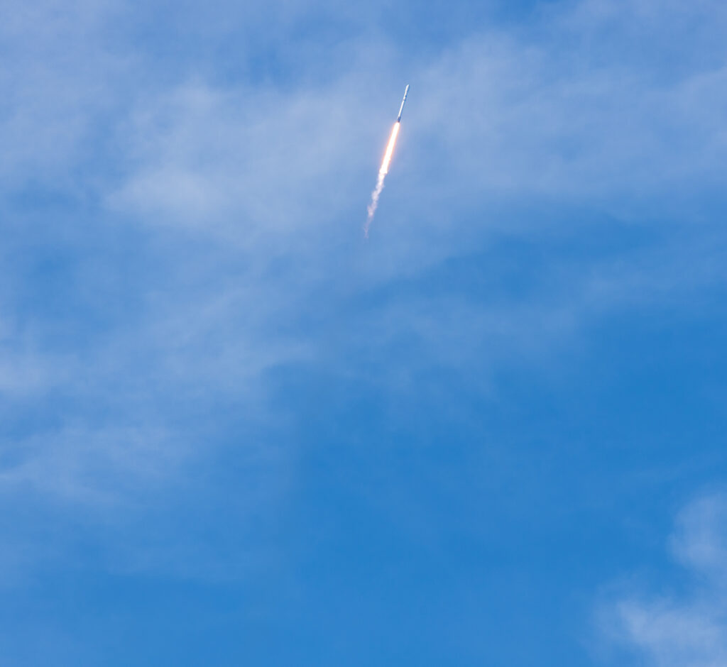 Falcon Heavy launching into the Florida Sky