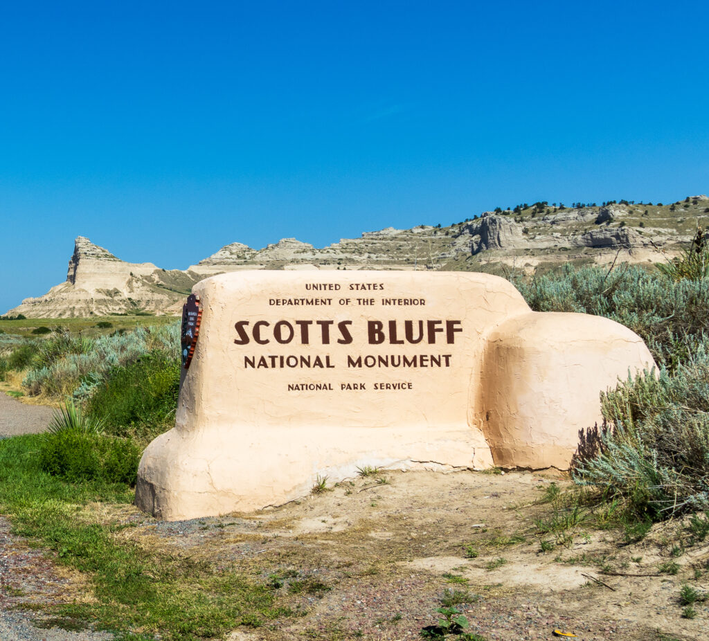 Scotts Bluff National Monument Sign